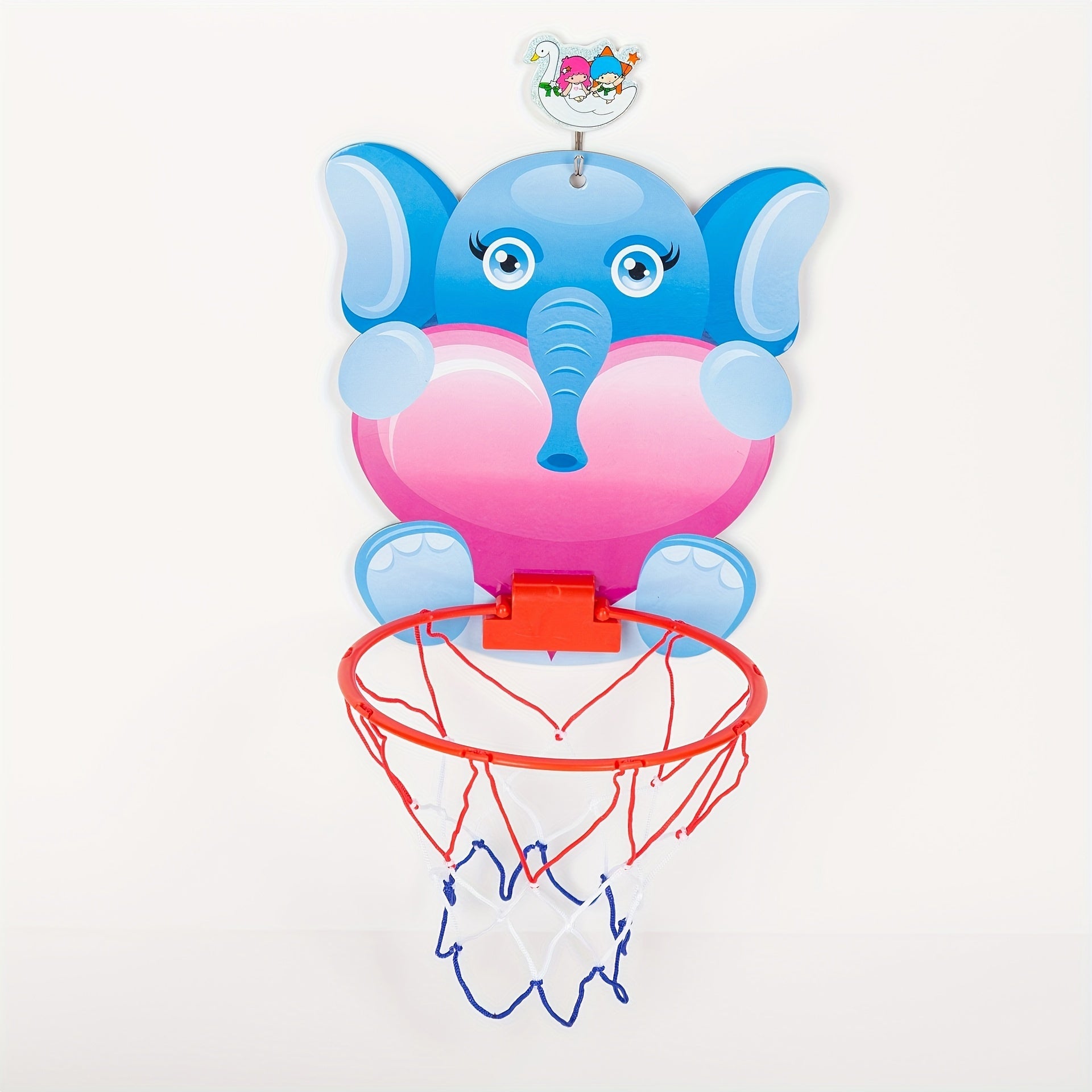 Conjunto de aros de baloncesto con temática de animales para niños para juego en interiores y exteriores 3+ Rojo
