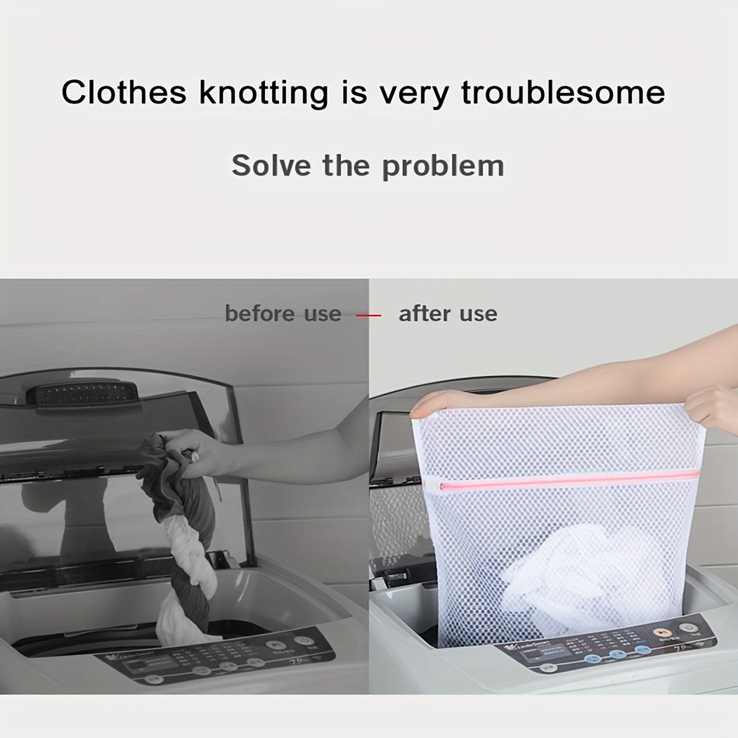 Extra Large Mesh Laundry Bag 60cm x 50cm Zipper for Delicates Bed Sheets