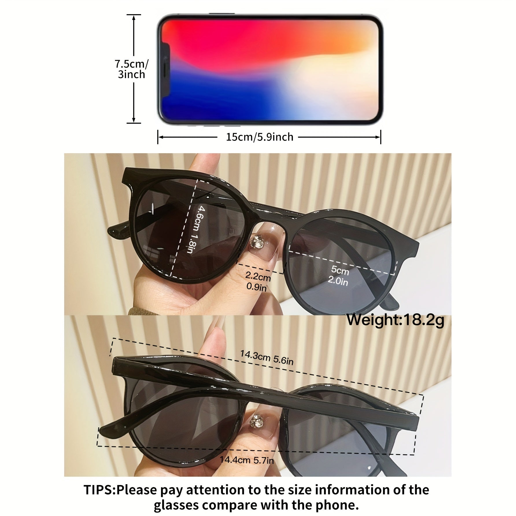 Juego de 6 gafas de mujer con montura redonda, lentes de PC minimalistas, antirreflejos, para deportes y escalada