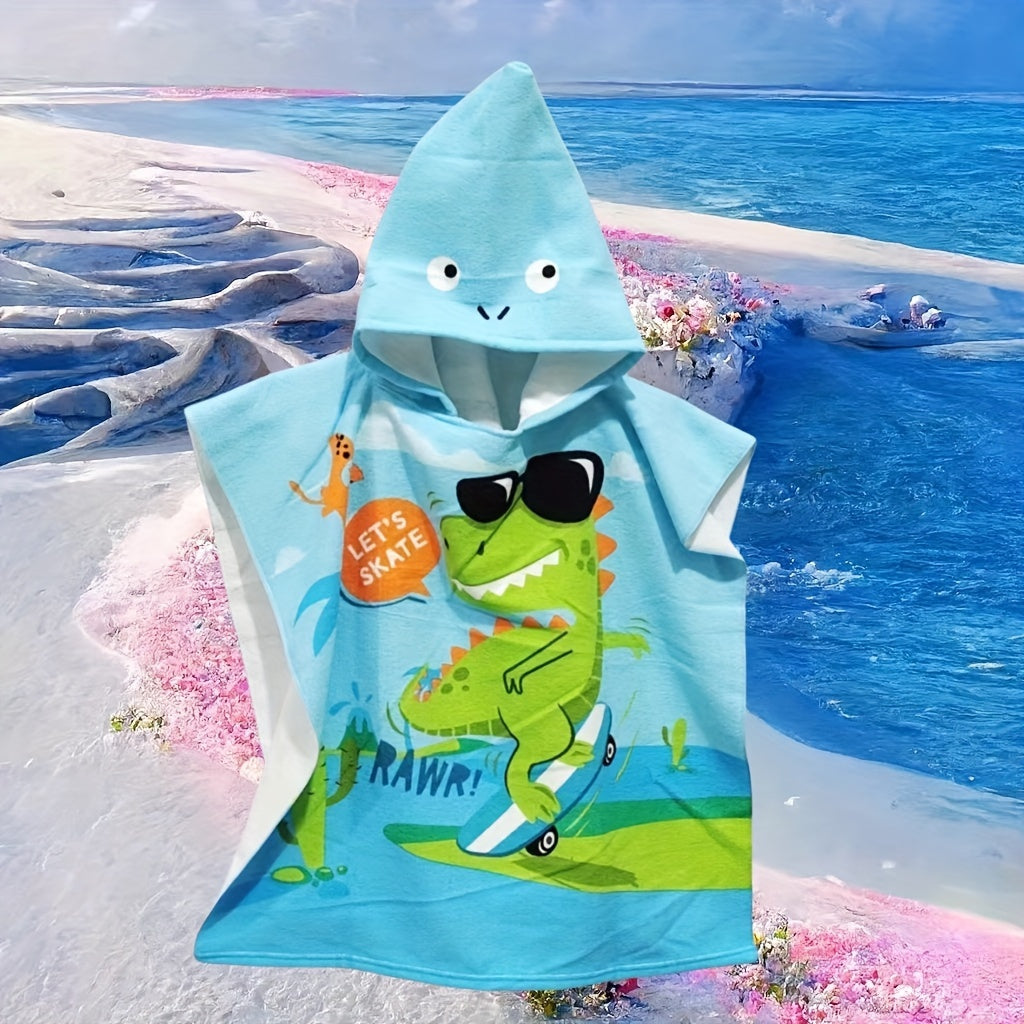 Toalla de baño para niños de microfibra con diseño de dibujos animados, de secado rápido y fácil de limpiar