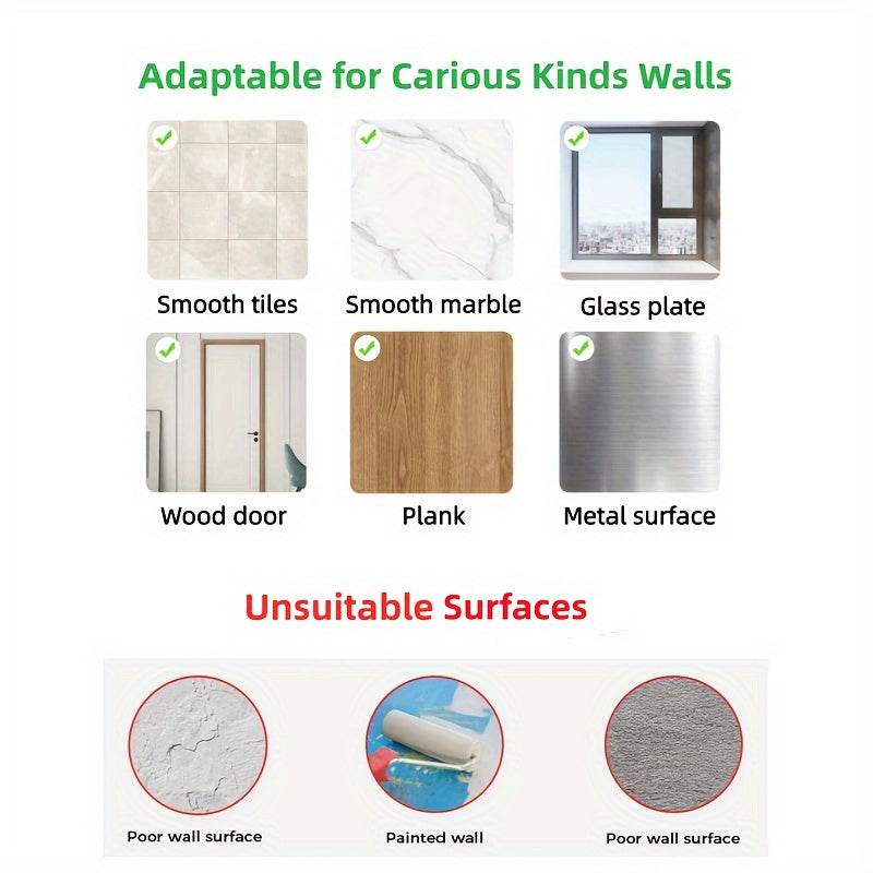 Bathroom Organization Set 3-Piece Self-Adhesive Razor Holder Towel Hooks No Drilling