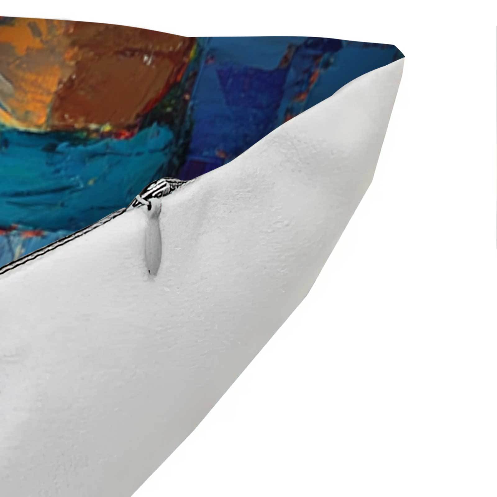 Set of 4 Abstract Art Throw Pillow Covers Zipper Closure Machine Washable for Office Chairs