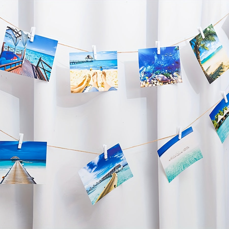 100 Pieces White Wooden Miniature Clothespins for Photos and Crafts