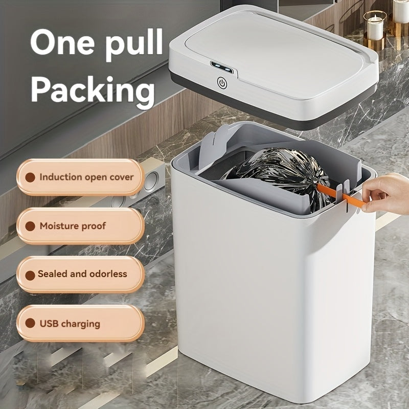 Smart Infrared Wireless Automatic Trash Can with Rechargeable Lithium Battery for Kitchen and Bedroom