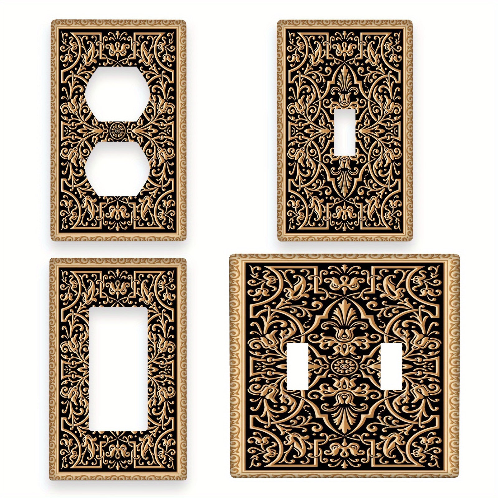 PVC Floral Wall Plate Cover for Switches, Decorative Home Decor, Easy Installation