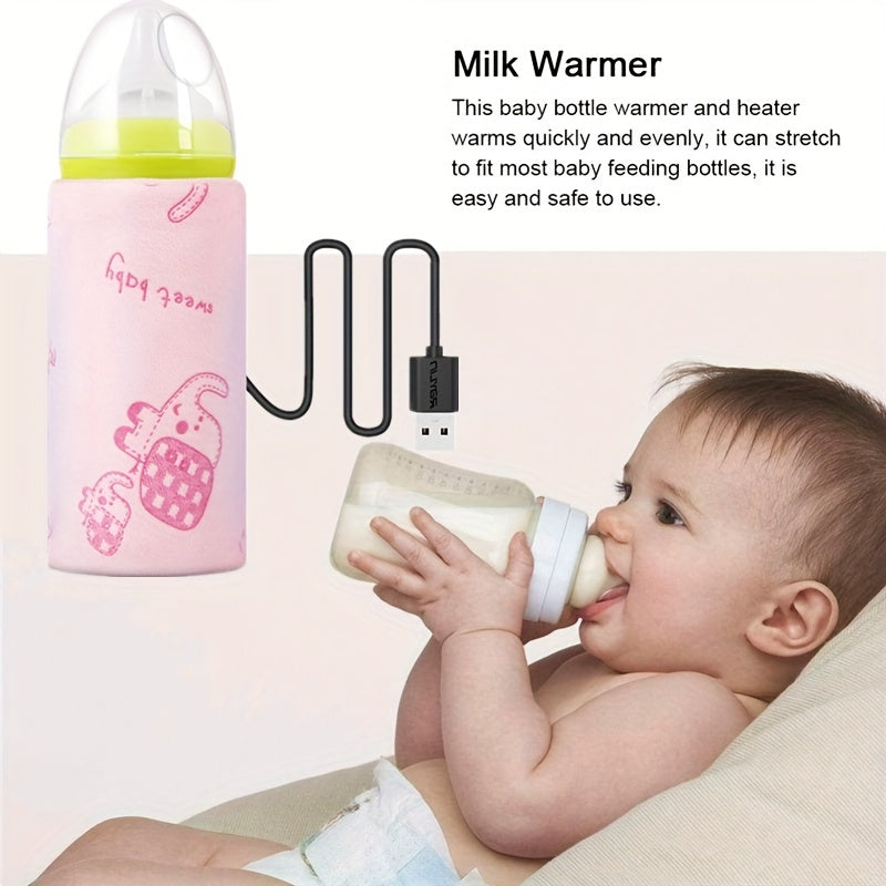 Portable USB Car Baby Bottle Warmer with Constant Temperature Insulation Cover