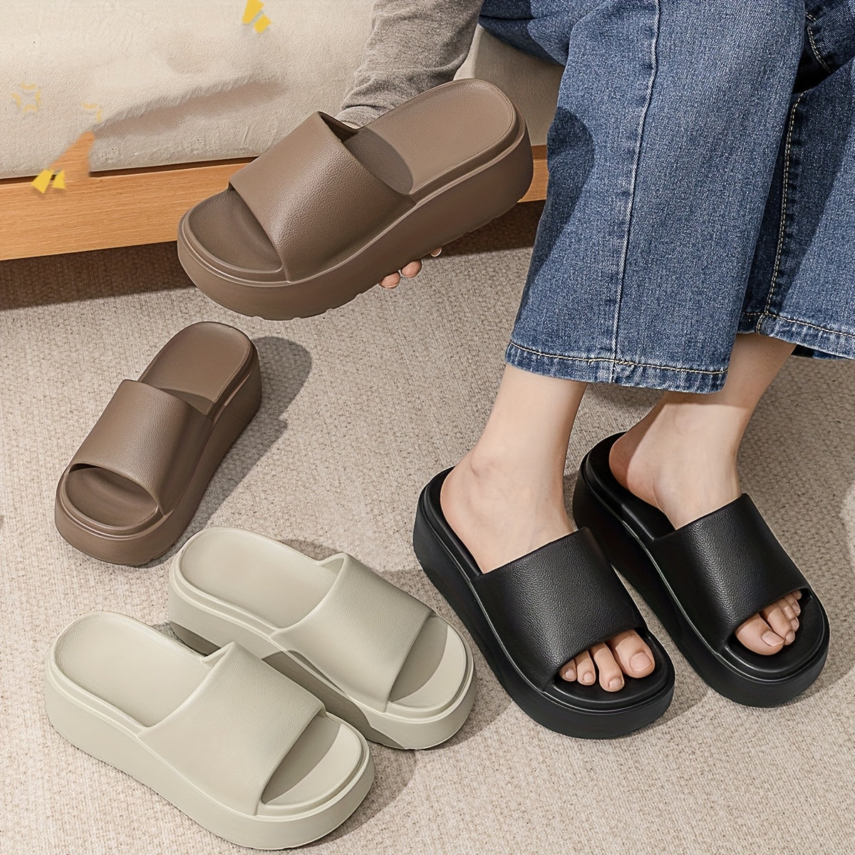 Women EVA Slip-On Sandals All-Season Casual Comfortable Footwear
