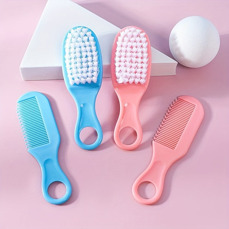 Baby Hair Care Set with Comb and Brush for Newborns and Infants