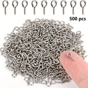 Set of 500 Small Metal Eye Pins 4x8mm Jewelry Findings for DIY Crafts