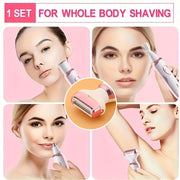 Women's Electric Razor Kit 4-in-1 Face Nose Legs Bikini Wet Dry Rechargeable