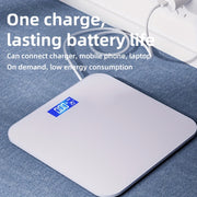 Цифровые напольные весы с высокоточным датчиком, прочным закалённым стеклом, компактным дизайном, грузоподъемностью 180 кг, синий ЖК-дисплей