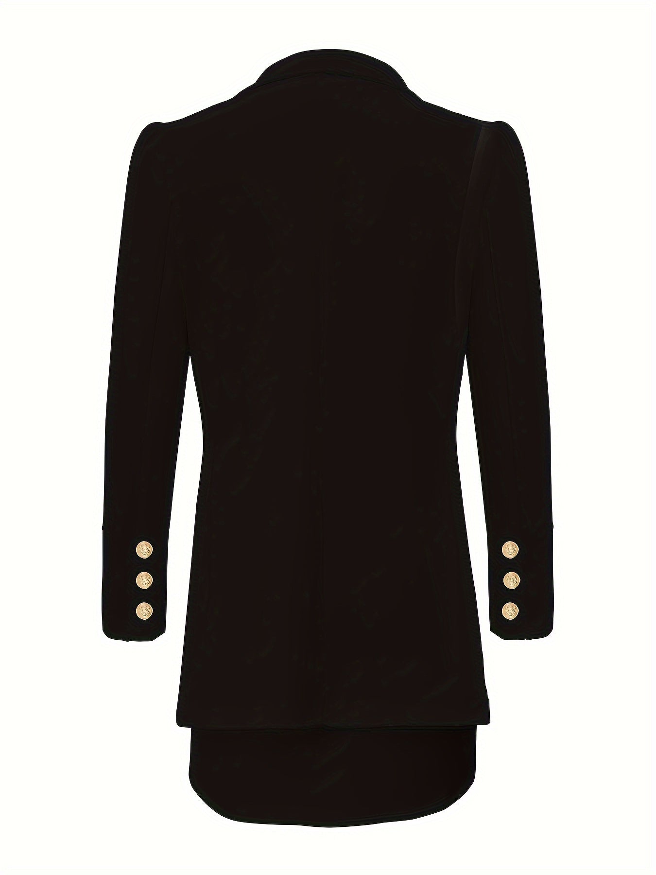 Conjunto de blazer de manga larga y minifalda de poliéster sólido para mujer para otoño e invierno