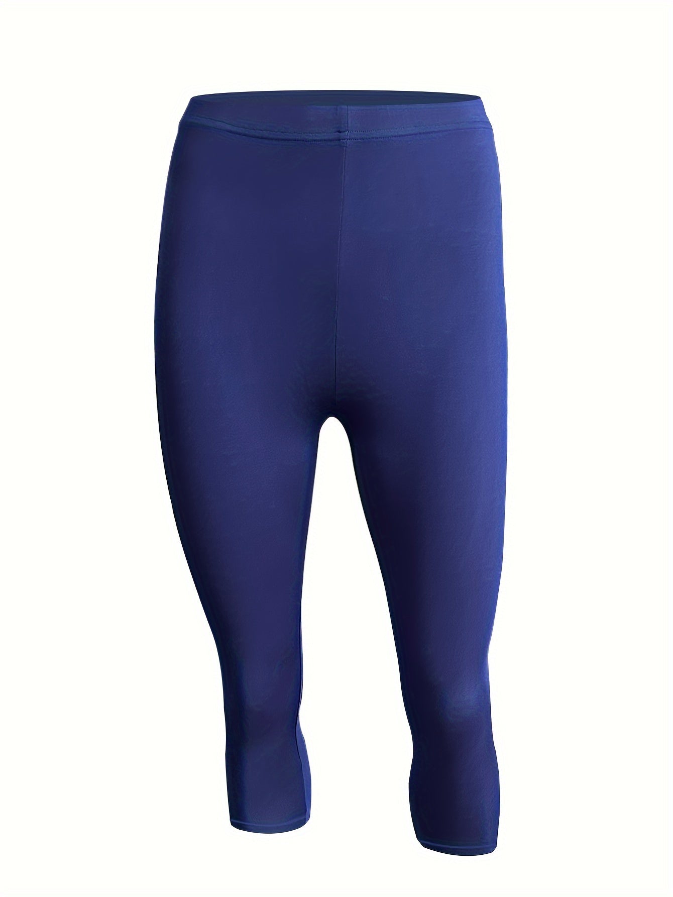 Plus Size Women's High Waist Compression Yoga Pants Tummy Control Capri