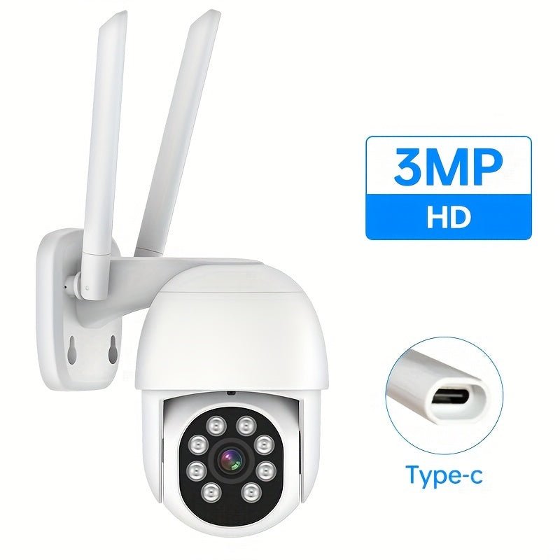 Wireless Outdoor Security Camera 360° View Motion Detection Two-Way Audio Night Vision