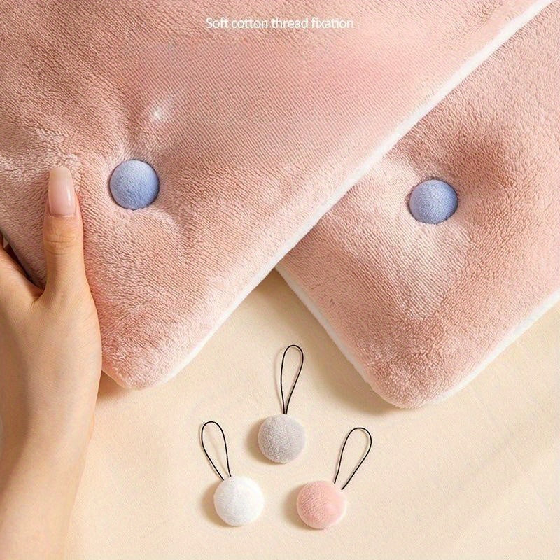 Grey Double-Sided Velvet Bedding Fasteners No-Pin Comforter Clips Non-Slip