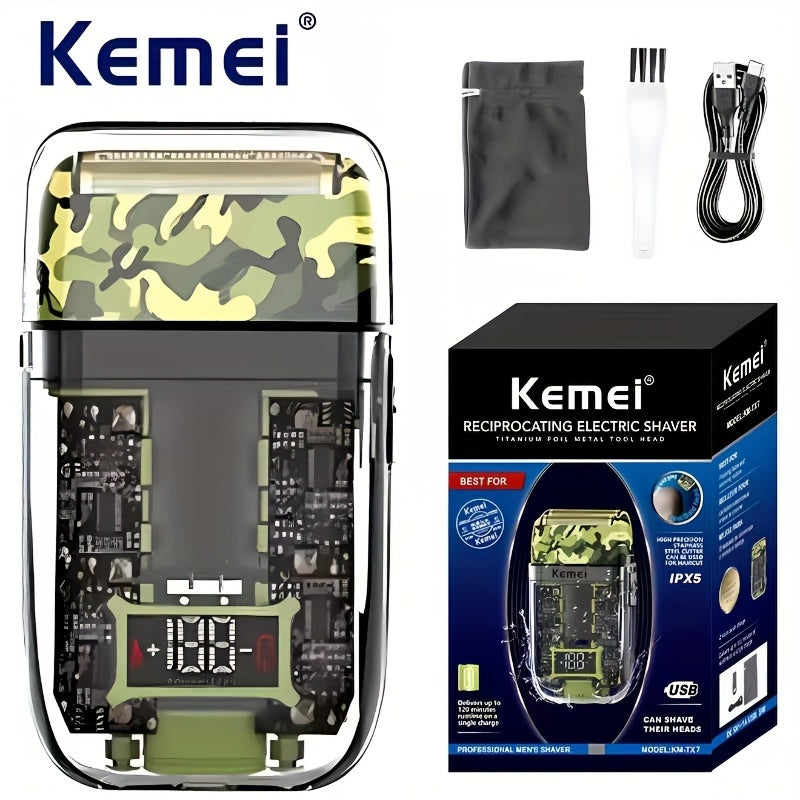 LCD Digital Display Shaver USB Rechargeable Men's Electric Razor