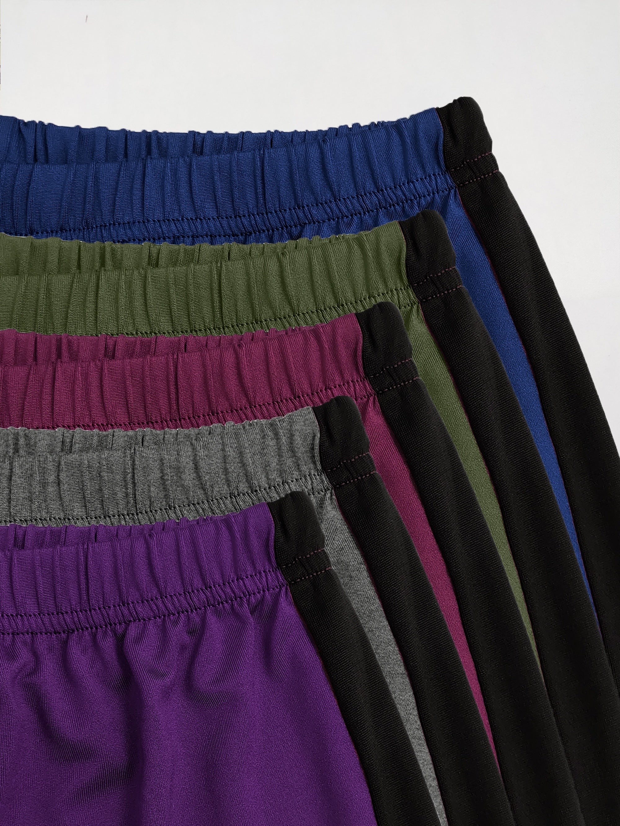 Pack de 5 pantalones cortos casuales para mujer de talla grande con cintura elástica, ligeros y transpirables para verano