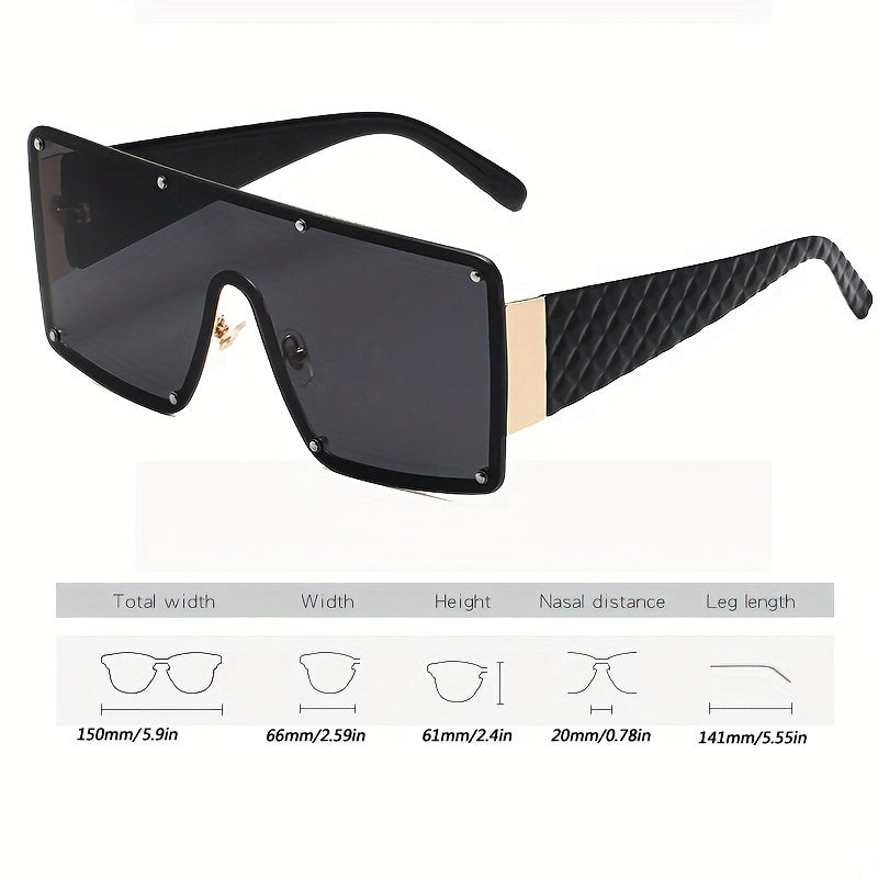 Unisex Gradient Rivet Sunglasses for Cycling Beach Parties and Clubs