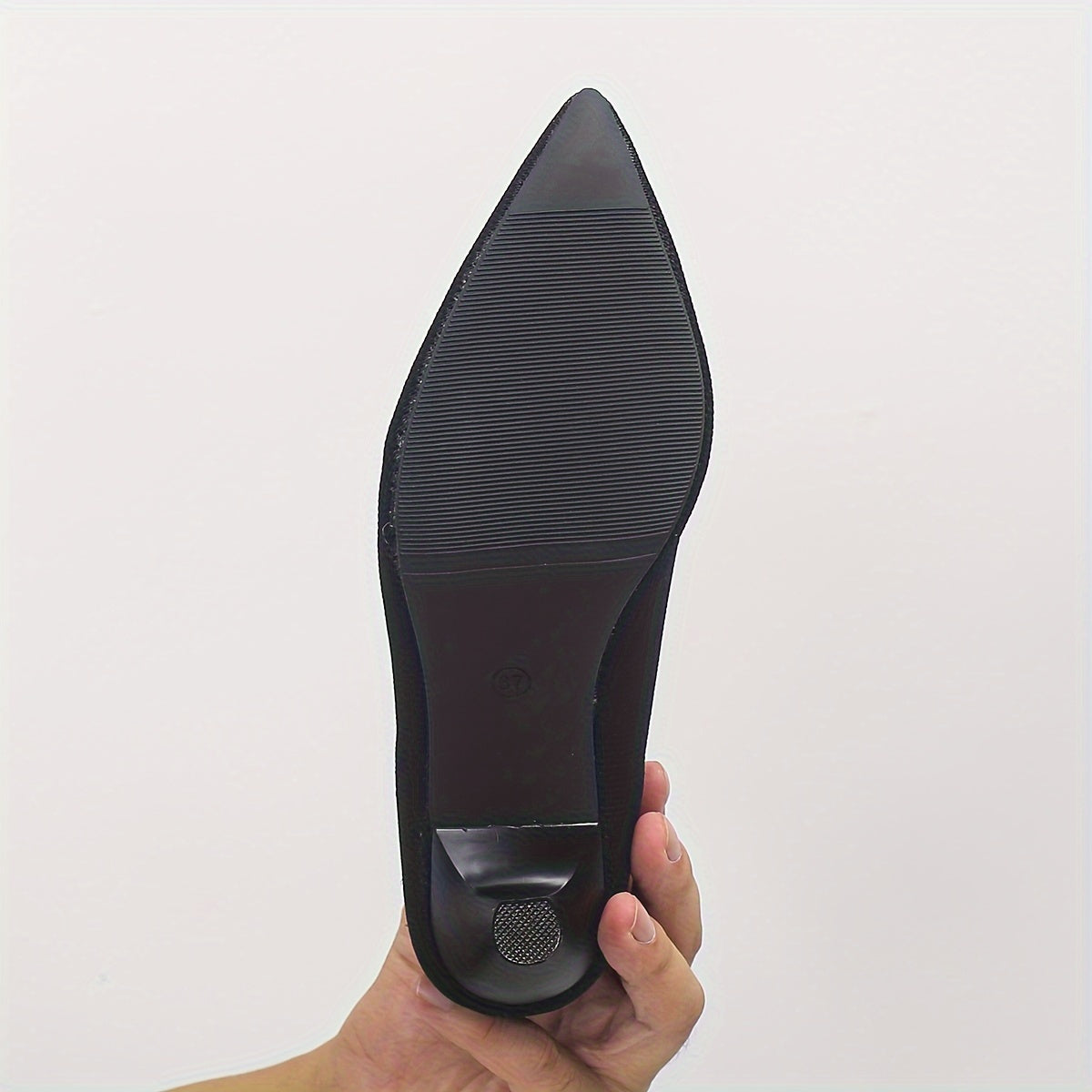 Women's Stiletto Sock Boots Pointed Toe High Heel Fabric Slip-On for Work Casual