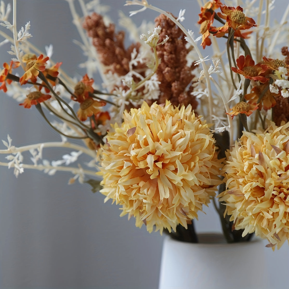 Single Chrysanthemum Flower Bouquet for Home Office Wedding Decor