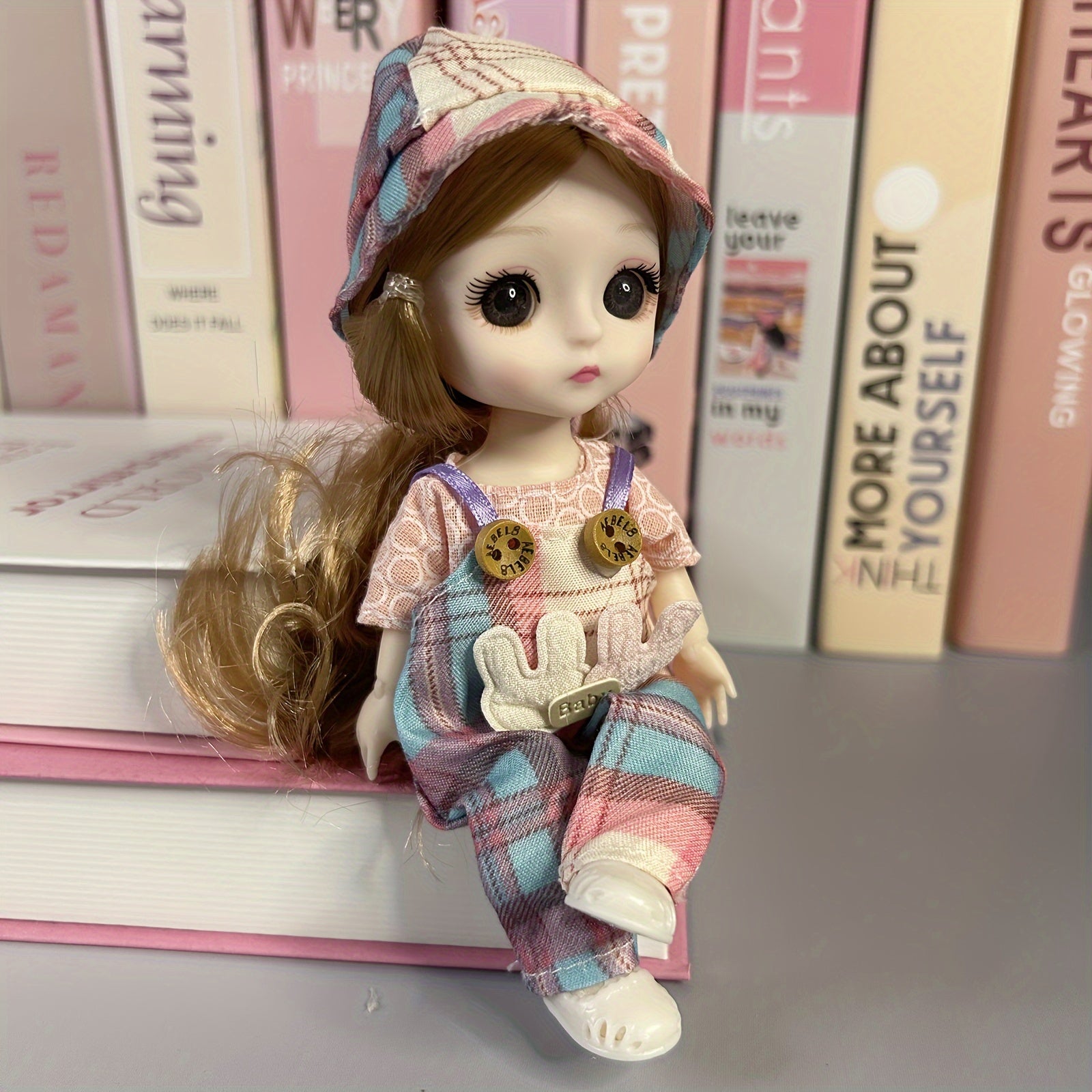 Pink Fashion Doll for Girls with Removable Clothes PVC Articulated Joints