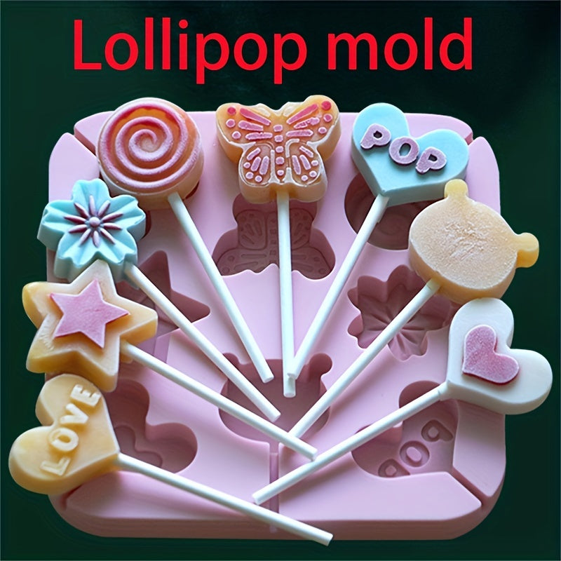 3D Silicone Lollipop Mold for Cake Pops Reusable Candy and Snack Baking Tool