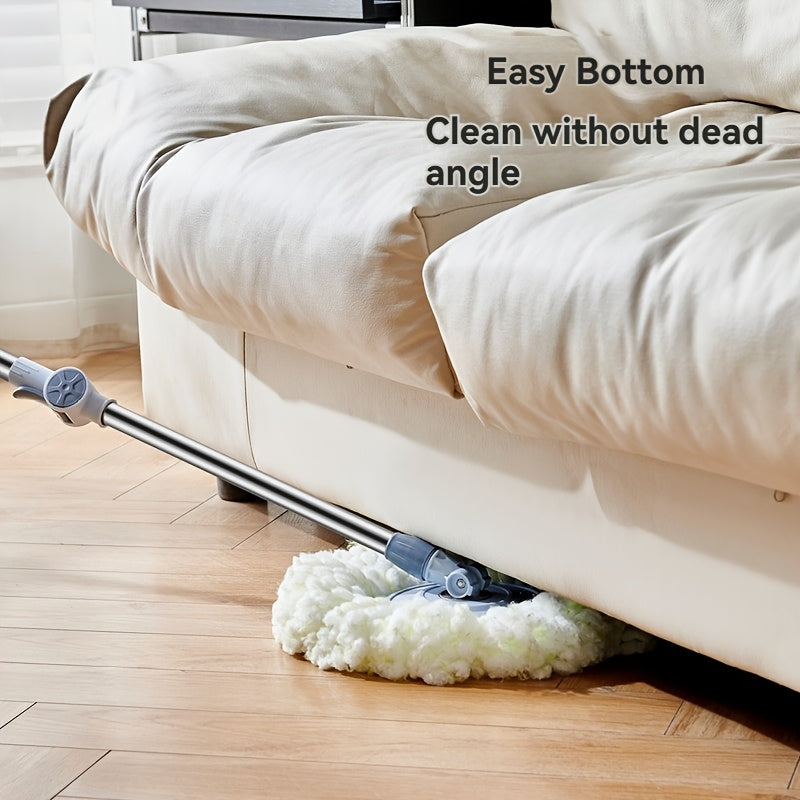 1-Piece Microfiber Spin Mop and Bucket Set for Kitchen Bathroom and Living Room