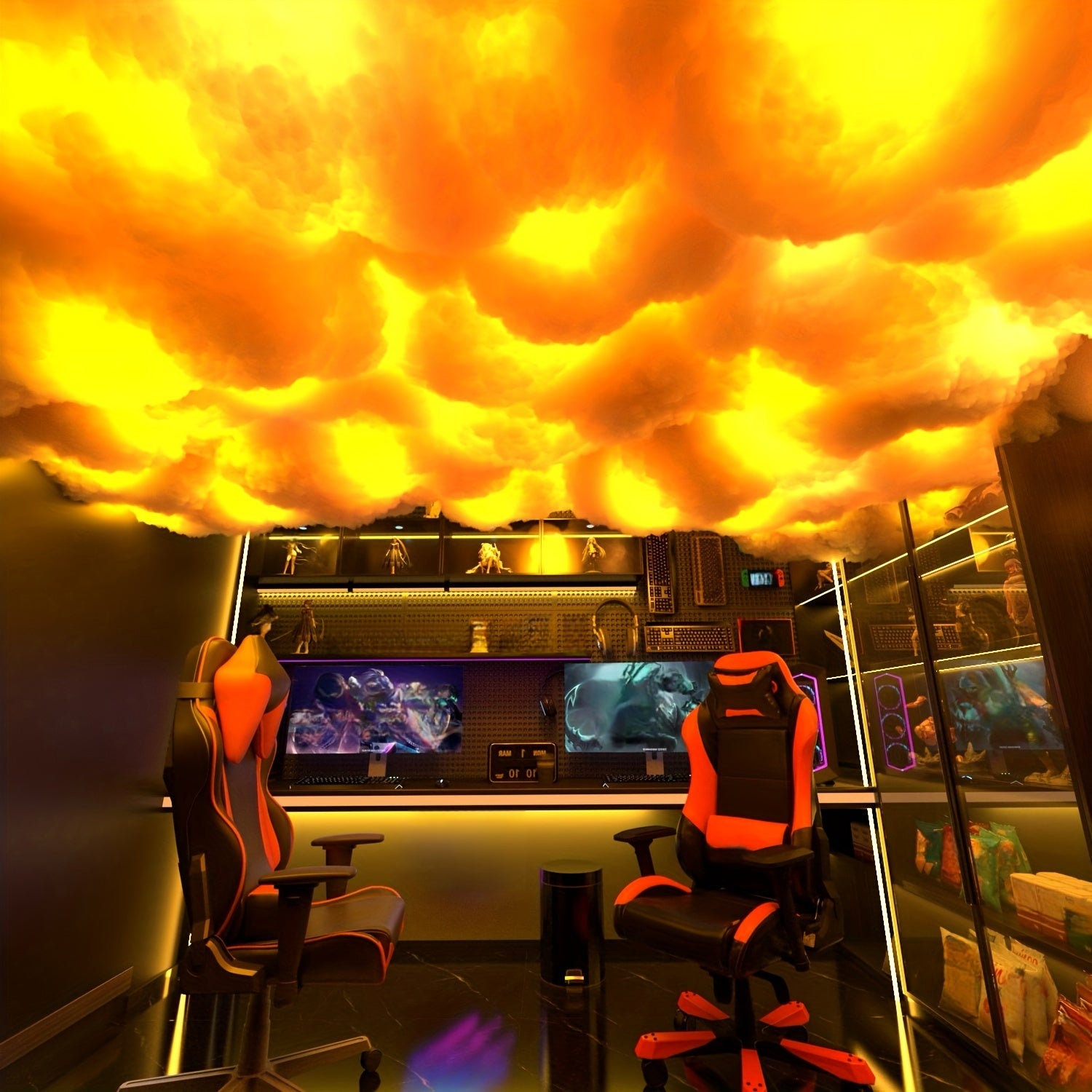 5m RGB LED Cloud Light Kit with Music Sync App Control USB Powered for Bedroom Gaming Party