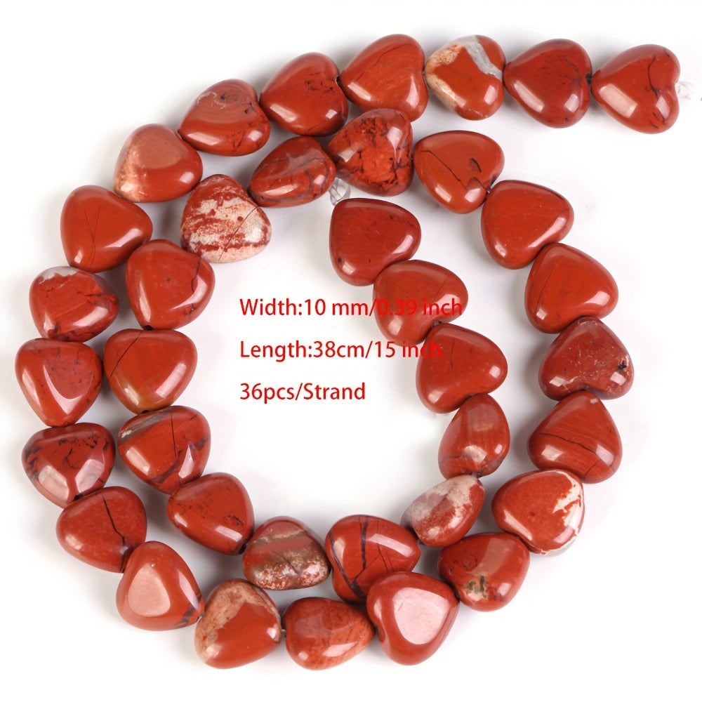 Heart-Shaped Stones Set 10mm Rose Quartz Lapis Lazuli Amazonite for Jewelry Making