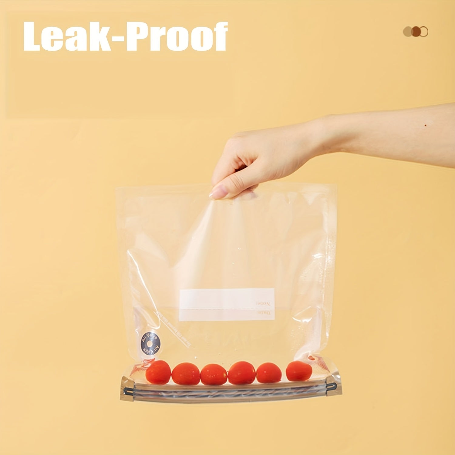 12-pack vacuum food storage bags with zipper, includes 10 bags 2 clips