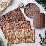 O'rmon mavzusidagi silikon pishirish qolipi, haqiqiy daraxt poyasi va qobiq dizaynlari bilan - tort bezatish, qo'rg'oshinsiz fondant va loy ishlash uchun mukammal. Ushbu silikon tort qolipi bilan noyob tort dizaynlarini yaratish uchun ideal.