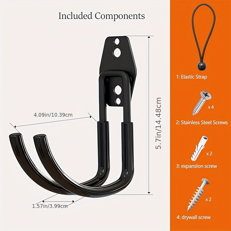 Electric Vehicle Wall Mount Charger Hook Durable Steel for Indoor Outdoor Use