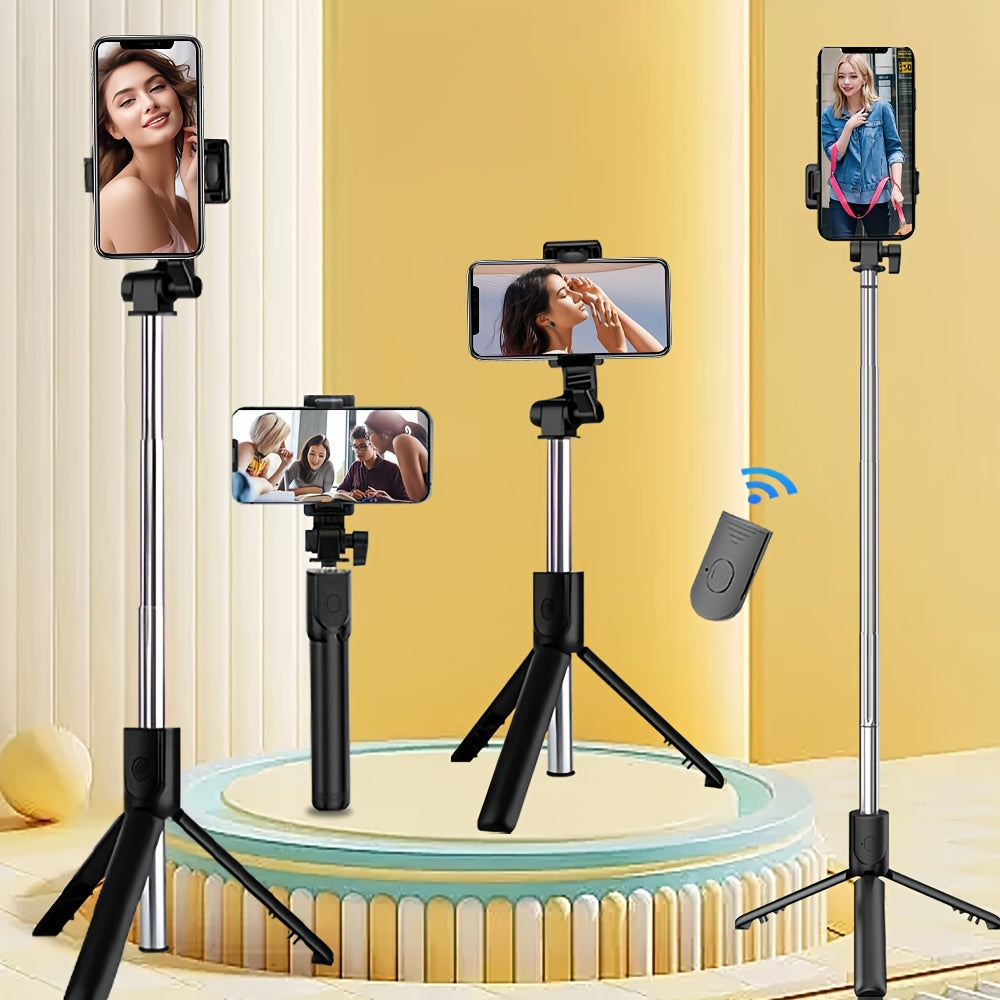 Durable Smartphone and Camera Tripod with Anti-Shake Selfie Stick for Indoor Outdoor Photography
