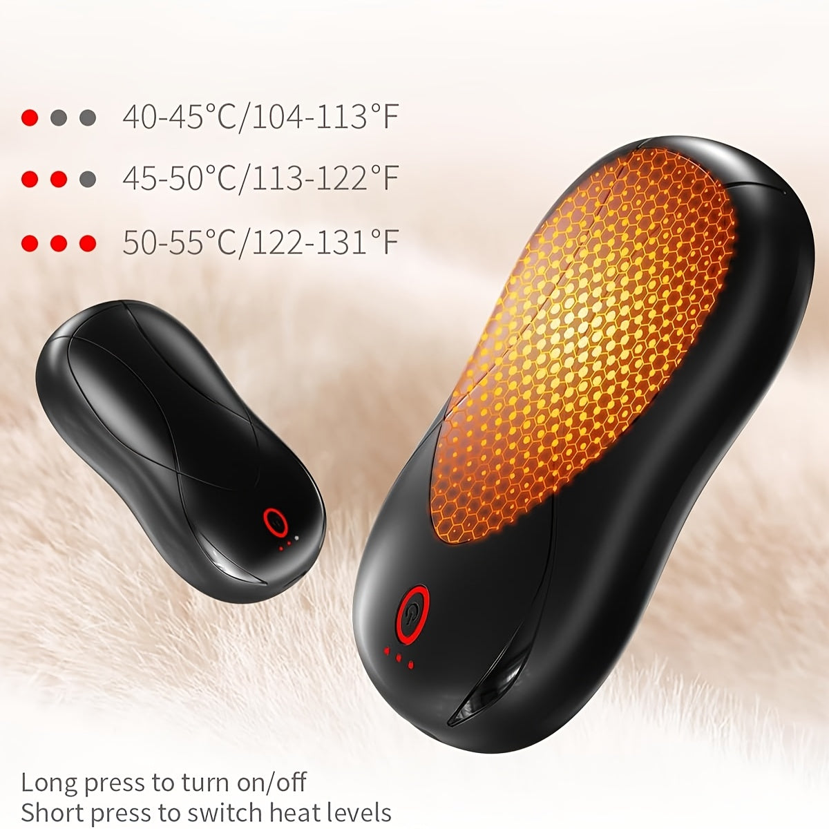 Portable Hand Warmer 2-in-1 USB Rechargeable Self-Heating Magnetic 6000mAh