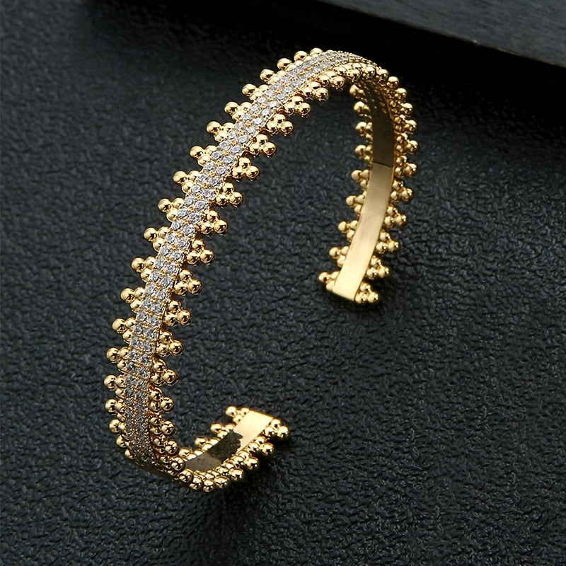 Women’s Geometric Square Open Bangle Rings Stylish Jewelry for Daily Wear