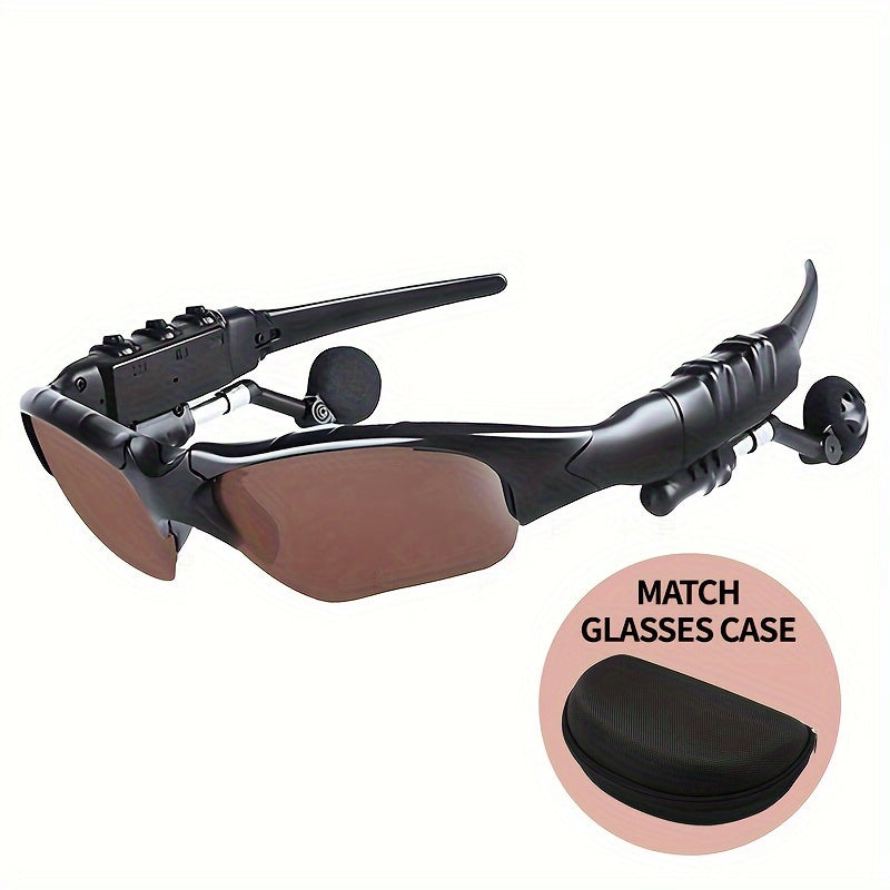 1 dona Zamonaviy UV qarshi turuvchi o'rab turuvchi aqlli ko'zoynaklar simsiz quloqchin bilan bepul qo'ng'iroq qilish - Velosipedda, haydashda, baliq ovlashda, sayohatda ideal, yaxshilangan aniqlik va qulaylik, 2-in-1 ko'zoynaklar va