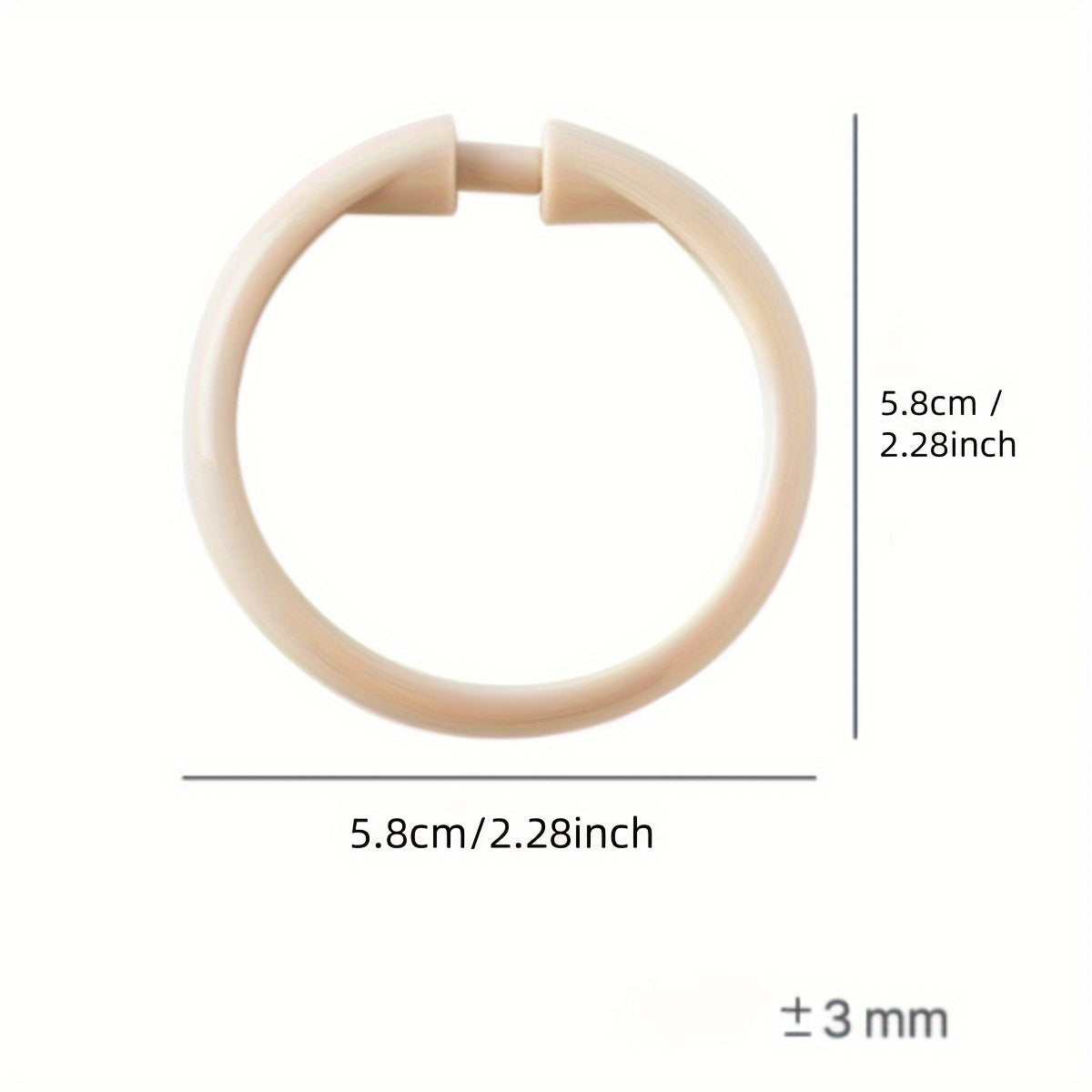 Упаковка из двадцати круглых пластиковых крючков для штор премиум-класса — классический дизайн, идеально подходит для окон и душевых кабин.