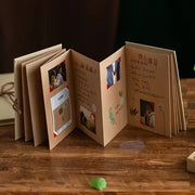 Folded Page DIY Photo Album with Organized Sections for Gift Giving