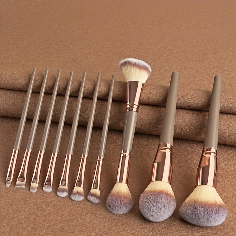 15-Piece Multicolor Makeup Brush Set with Nylon Bristles for All Skin Types Portable