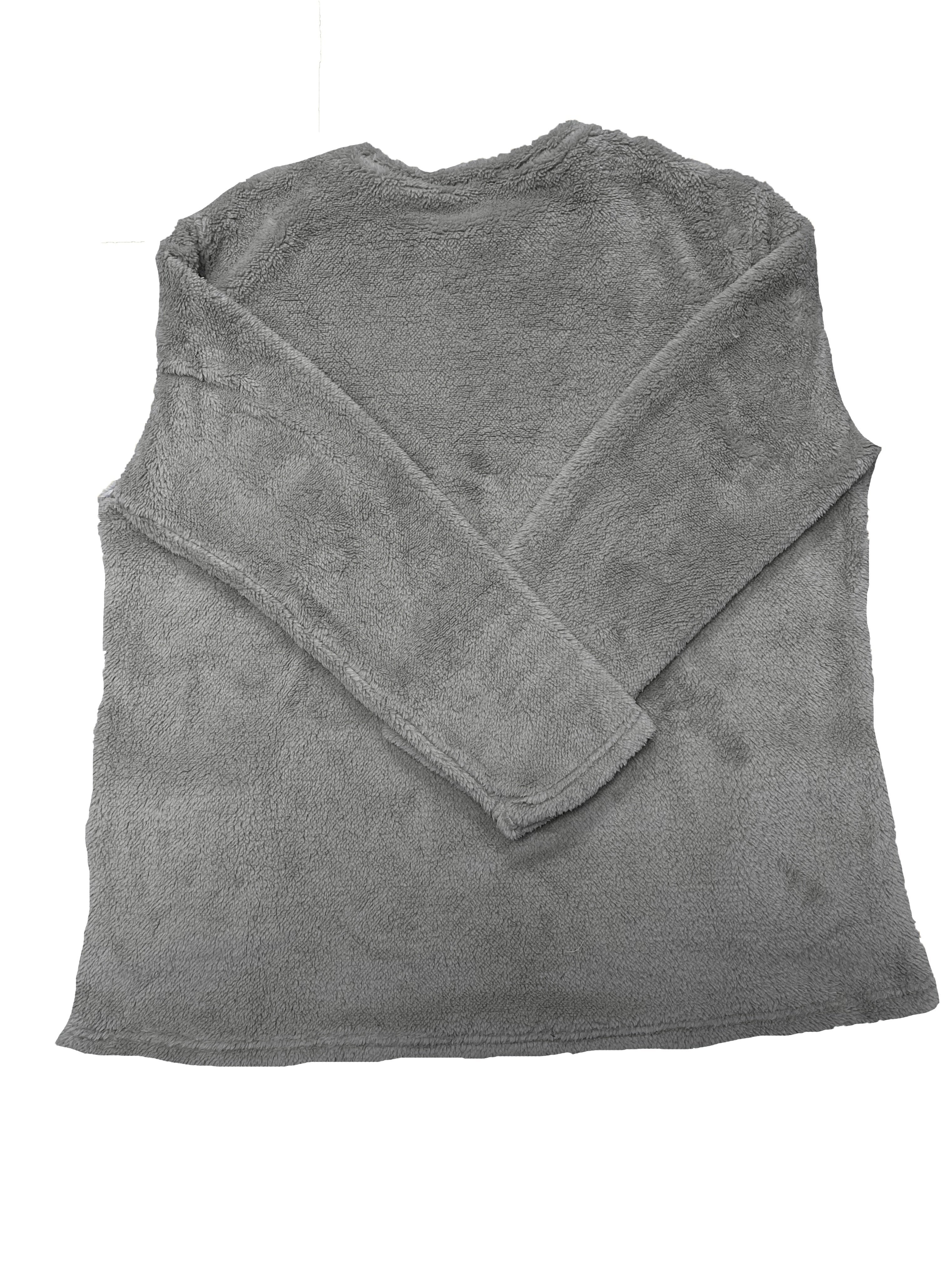 Толстовка женская плюшевая с длинными рукавами и карманами, большой размер