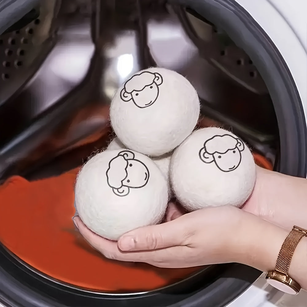 Paquete de 3 bolas de secadora reutilizables, alternativa a suavizante de telas, ayuda para secadora de ropa
