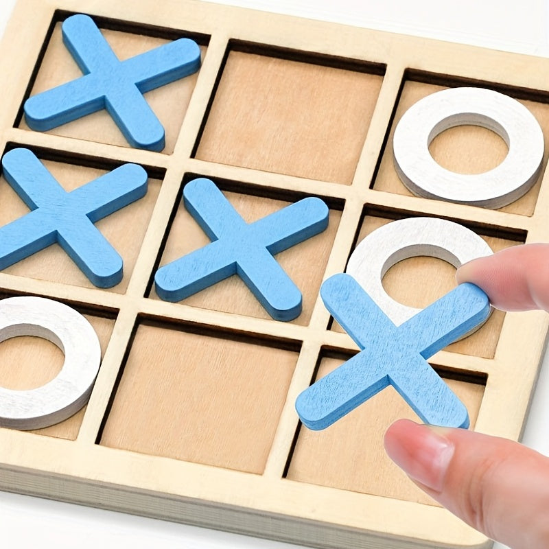 Wooden Tic Tac Toe Board Game for Kids and Adults, Family Party and Outdoor Play