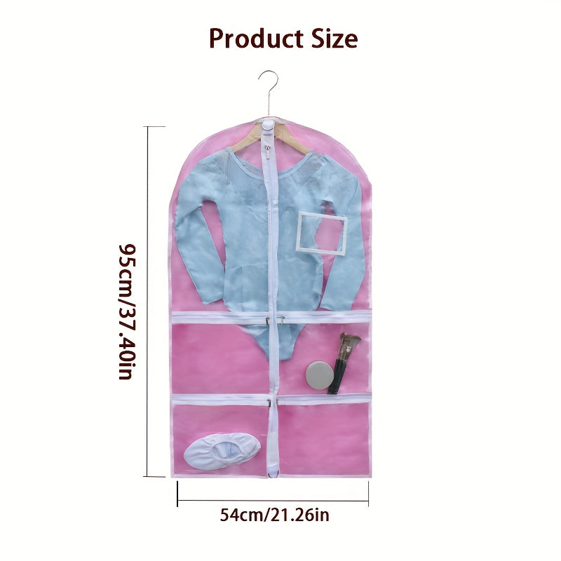 Organizador de disfraces de baile para niños, bolsa colgante impermeable para faldas y ropa