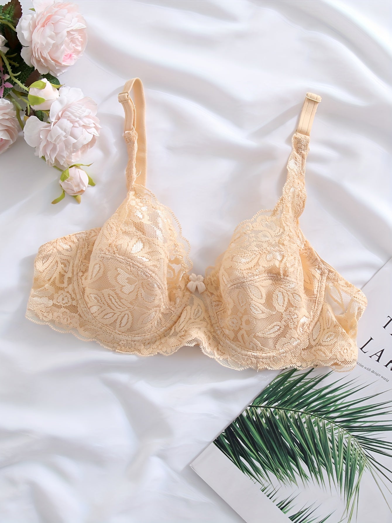 3-упаковка кружевных бюстгальтеров с эффектом пуш-ап для женщин, 70% спандекс, однотонные с бантиком, с косточками, без подкладки, женское белье