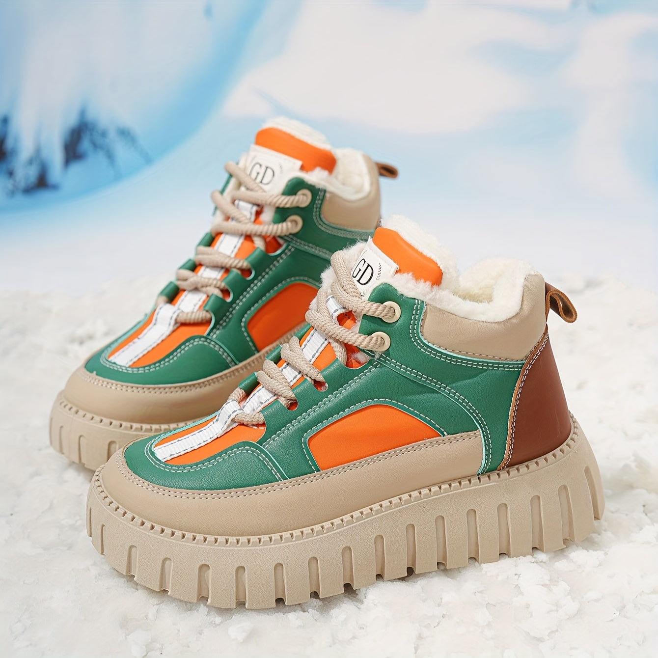 Women’s Winter Snow Boots with Thick Platform Non-Slip Rubber Sole