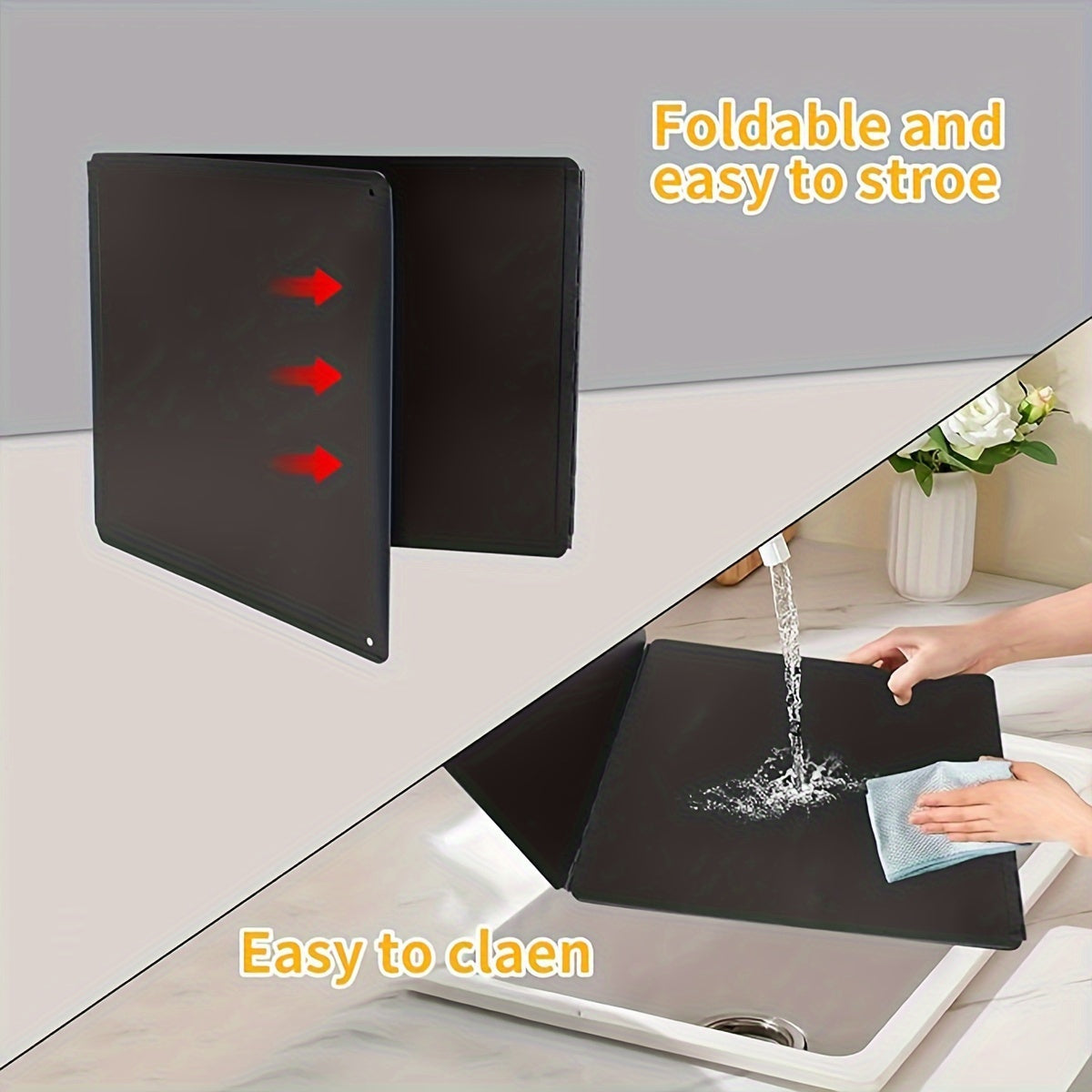 Stainless Steel Foldable Splatter Guard for Stove Top and Frying Pan