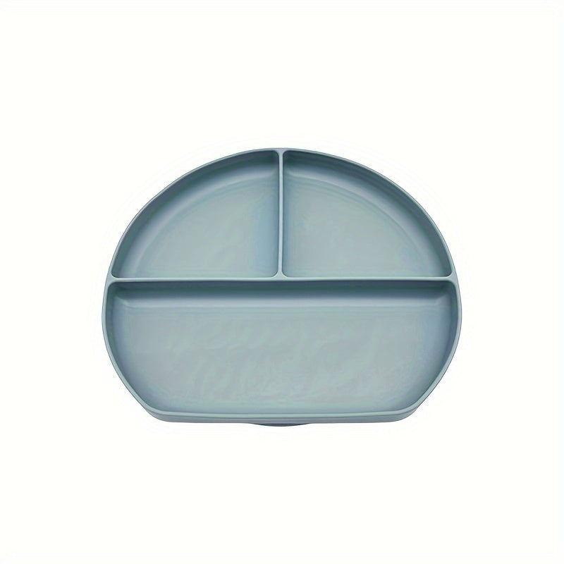 Bolalar uchun Silikon Stol to'plami, bo'lingan plita bilan, yiqilish va to'kilishdan himoya qilish uchun