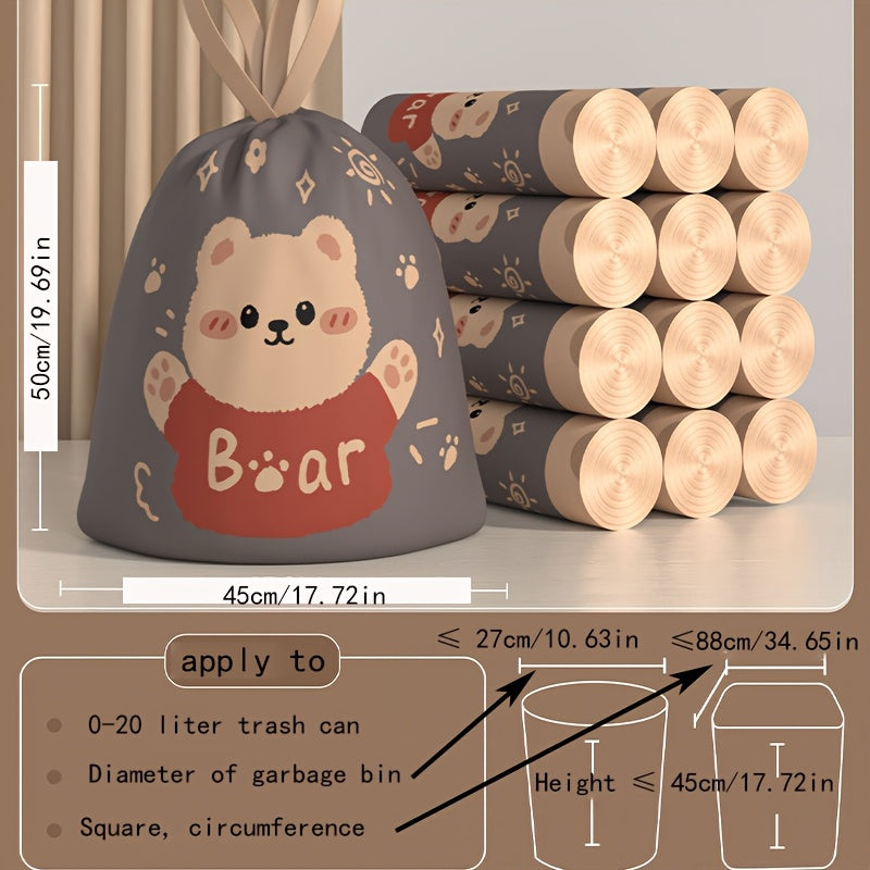 Одноразовые мусорные пакеты с милыми принтами медведей и котов - идеально подходят для уборки на кухне, в спальне, в гостиной и в общежитии. В комплект входит 45 штук.