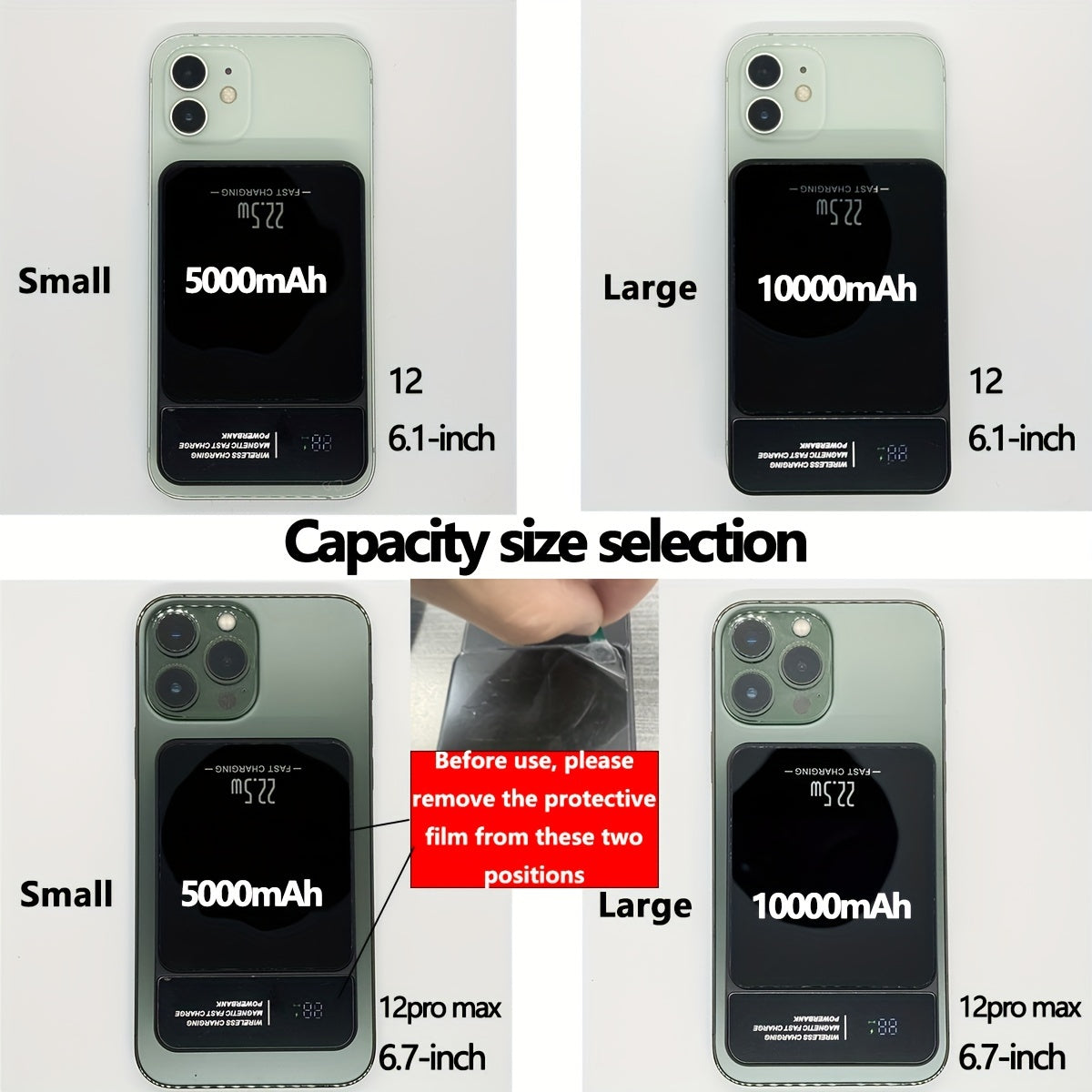 5000mAh Power Bank with Digital Display Magnetic Fast Charging 15W 22.5W