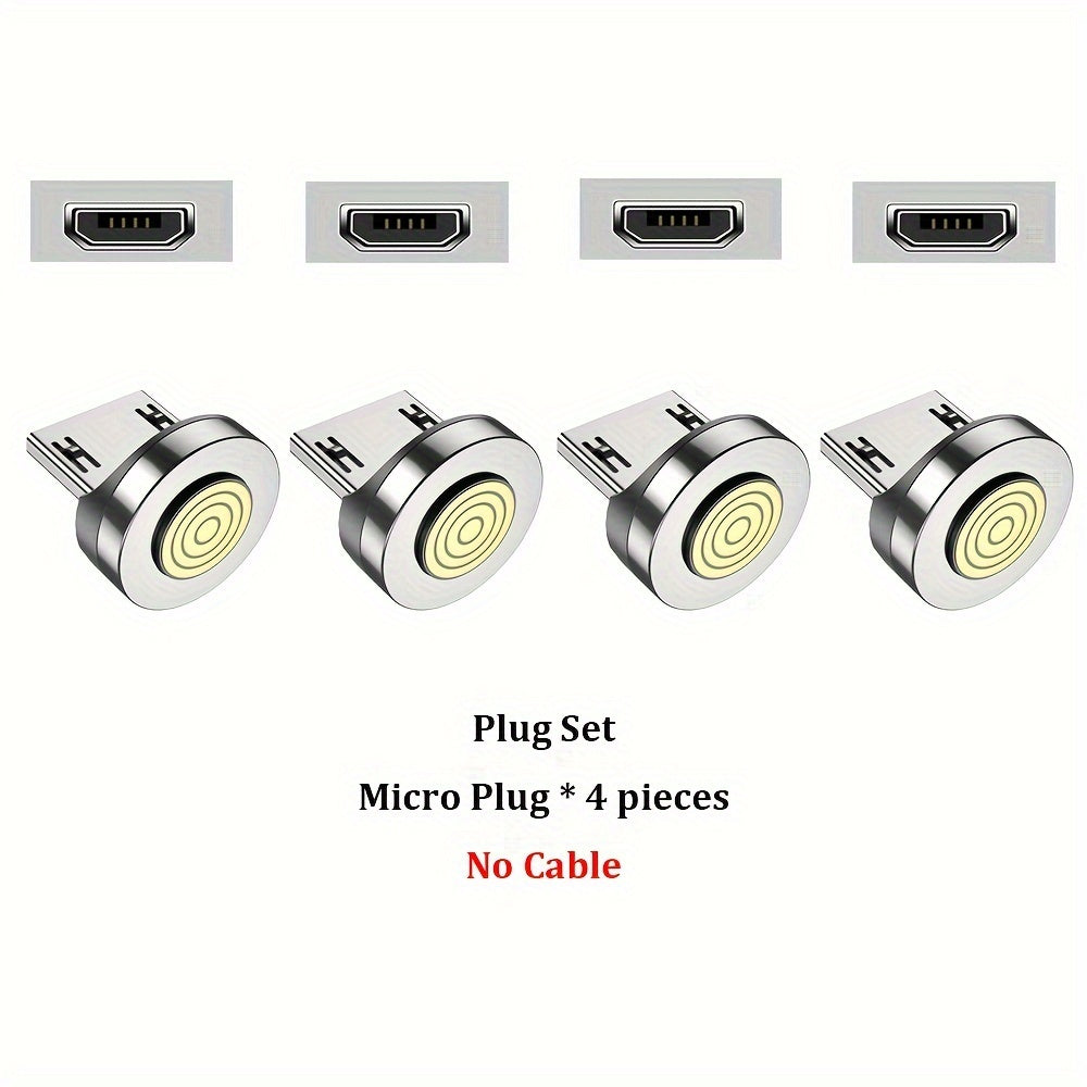 60W USB Type-C Micro zaryadlash kabeli, magnitli aylanuvchi ulanish, naylon braid, ma'lumotlarni uzatish